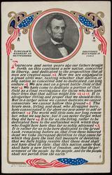 LINCOLN'S ADDRESS AT GETTYSBURG
DELIVERED NOVEMBER 19 1863