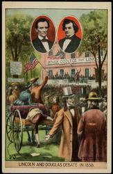 LINCOLN AND DOUGLAS DEBATE IN 1858.