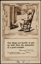 Few things are harder to put up with than the annoyance of a good example.
-Mark Twain