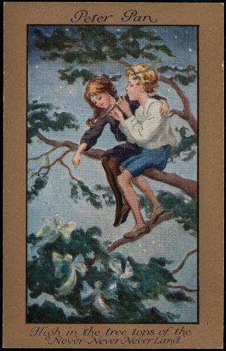 Peter Pan.
High in the tree tops of the Never-Never-Never Land.