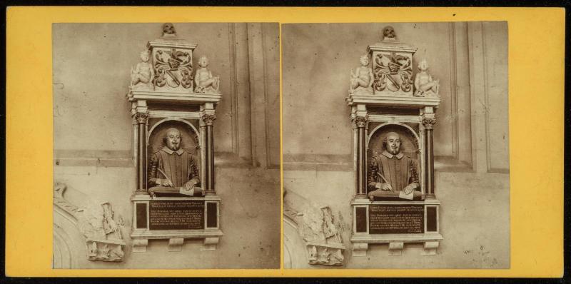 Shakespear's [sic] Bust. Church of the Holy Trinity, Stratford-on-Avon.