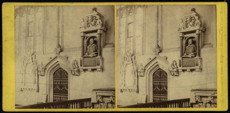 Stratford on Avon - Shakespeare's Monument, and Chancel Door