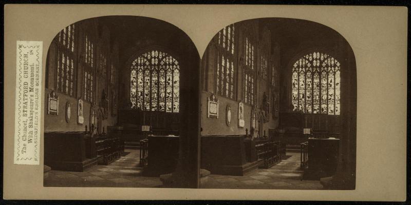 The Chancel, Stratford Church, with Shakespeare's Monument.