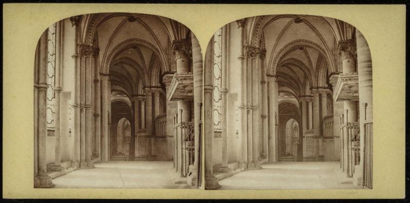 Canterbury Cathedral. The South Aisle of Trinity Chapel, Looking West.