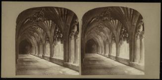 Canterbury Cathedral. Interior View of the Northern Facade of the Cloisters.