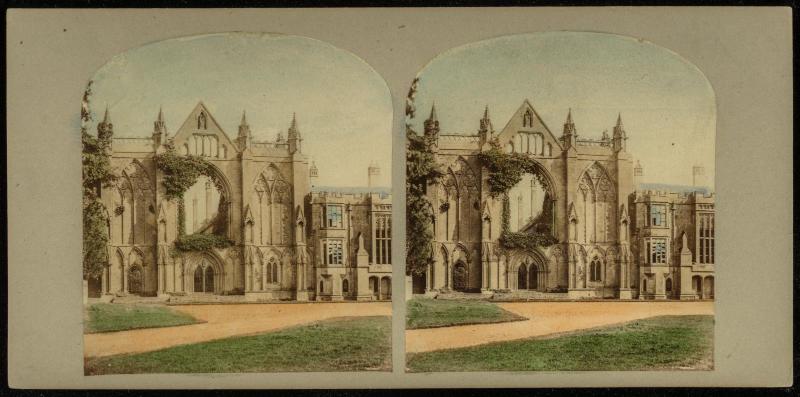 Newstead Abbey.  The Abbey from the West.