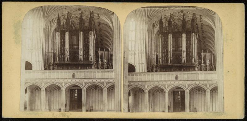 The Interior of the Chapel Royal of St. George, Windsor. The Organ, from the Nave, looking East.