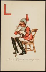 L was a Lifeguardsman eating a bun.