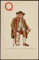 Q was a Quaker much troubled with gout.
