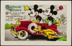 BIRTHDAY WISHES
All the gang as bright as can be, 
CARrying Best Wishes to You from me.