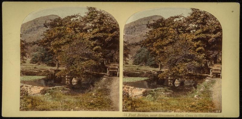 Foot Bridge, Near Grasmere, Helm Crag in the Distance