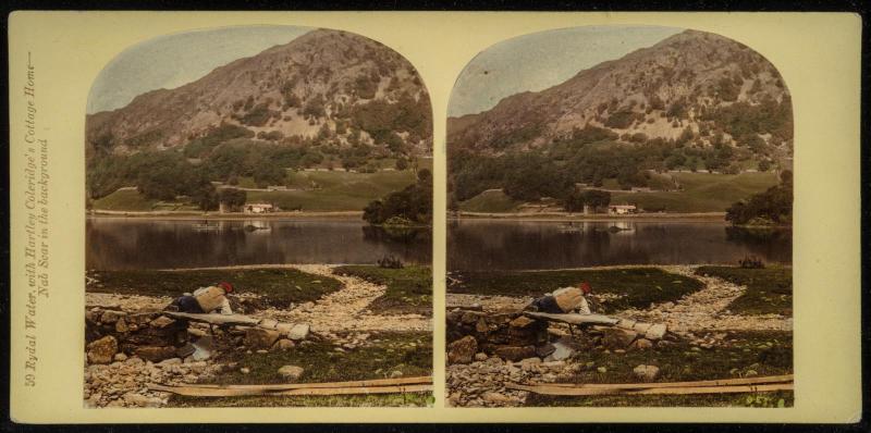 Rydal Water, with Hartley Coleridge's Cottage Home - Nab Scar in the Background