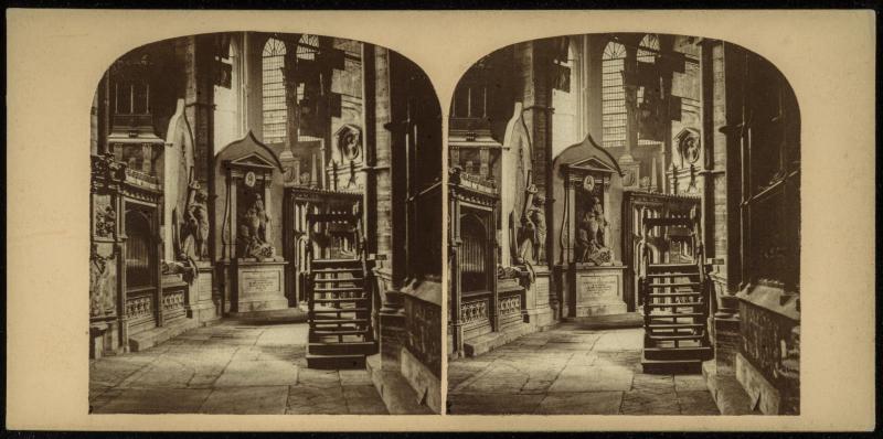 Interior of Westminster Abbey. North Aisle, looking East.