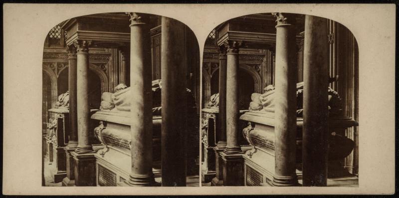 Interior of Westminster Abbey.  Monument of Mary Stuart, Queen of Scots, erected by her Son, James I.