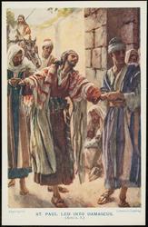 ST. PAUL LED INTO DAMASCUS.
(Acts ix. 8.)