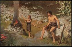 Picture II. Cain's offering rejected. 
Gen. IV, 3-5.