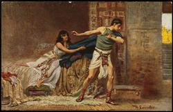 Bild I: Joseph und Potyphars Weib.
I. Moses 39, 7-12.