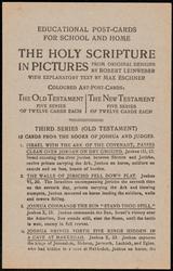 THIRD SERIES (OLD TESTAMENT)
12 CARDS FROM THE BOOKS OF JOSHUA  AND JUDGES.