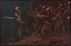 Picture VII. The sword of the Lord and of Gideon. 
Judges VII, 19.