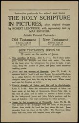 (NEW TESTAMENT) SERIES VII
12 cards on the works of Jesus.