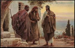 Picture 5. Jesus and the two disciples at Emaus.
Luke 24, 13-35.