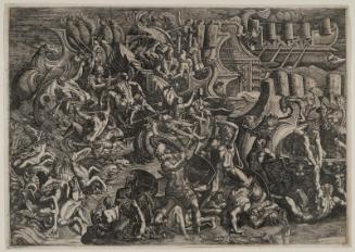 Naval Battle between Greeks and Trojans