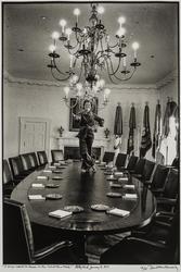 First Lady Betty Ford on the Cabinet Room Table, The White House