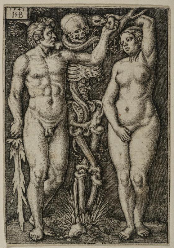 Adam and Eve with a Skeleton