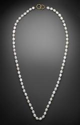 Pearl Necklace with Gold Clasp