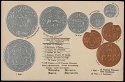 [Coinage of] Marokko. Morocco. Maroc. Marruecos.