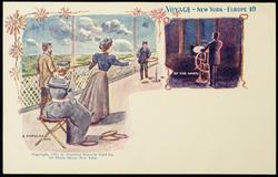 VOYAGE - NEW YORK - EUROPE 10 
A POPULAR GAME - AT THE WHEEL
