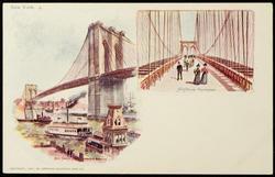 New York. 4. 
NEW YORK BROOKLYN BRIDGE - THE BRIDGE PROMENADE
