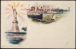 New York. 7. 
STATUE OF LIBERTY - VIEW OF NEW YORK FROM GOVERNOR'S ISLAND
