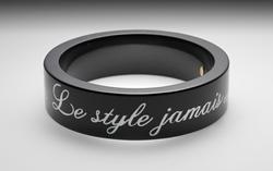 Black resin bangle