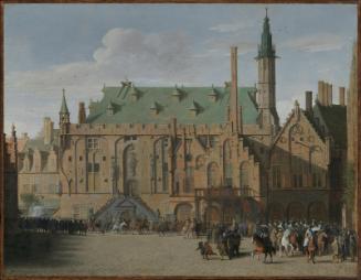 Town Hall of Haarlem with the Entry of Prince Maurits