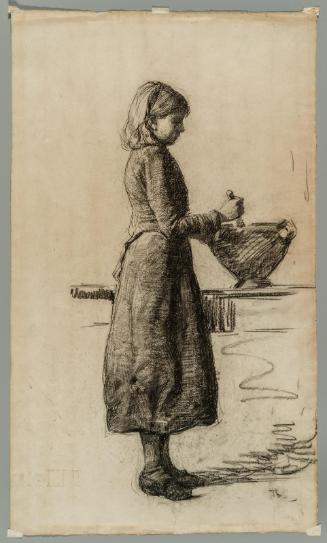 Serving Girl with Mortar and Pestle