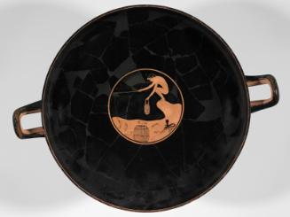 Drinking cup (kylix) with youth fishing