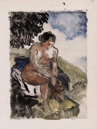 Nude Seated on a Bank