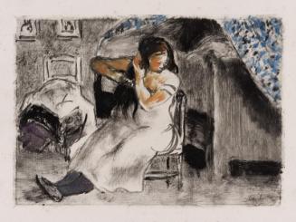Woman Combing her Hair