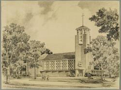 Design for a church (St. Mark's), side view