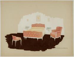 Interior decoration study for a lady's bedroom