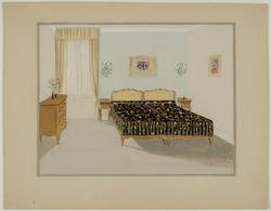 Interior decoration study for a bedroom