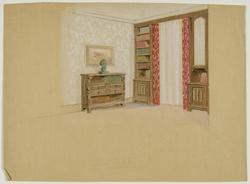 Interior decoration study for a library
