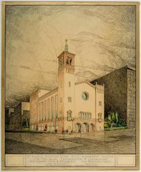 Design for a church, store, hotel and apartment building, San Francisco, California