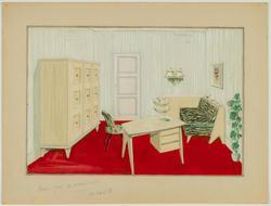 Interior decoration study for a home office