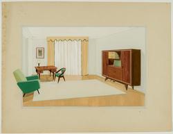 Interior decoration study for a living room