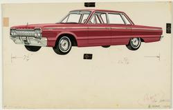 Dodge Custom 880 Four Door Sedan: Model Year 1965 (3/4 View)