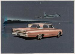 Design for a Mercury sedan, model year 1963