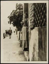 Frida Kahlo Outside Her Parents' House in Coyoacan