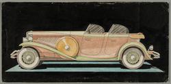 Design for a Duesenberg Dual Cowl Convertible, model year 1931